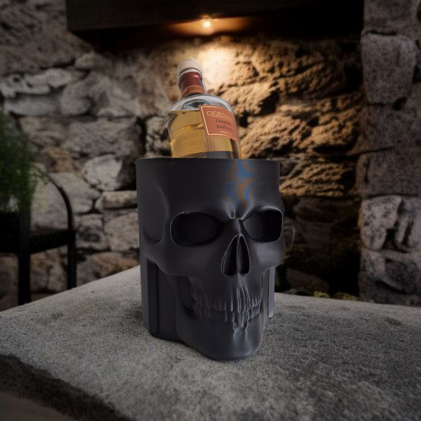 Skull Whiskey Bottle Holder