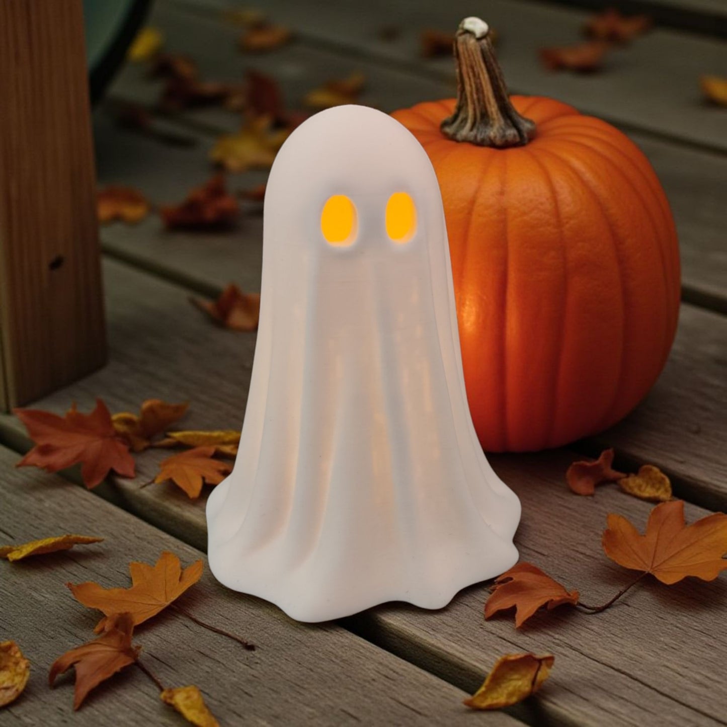 Glowing Ghost Tealight Holder