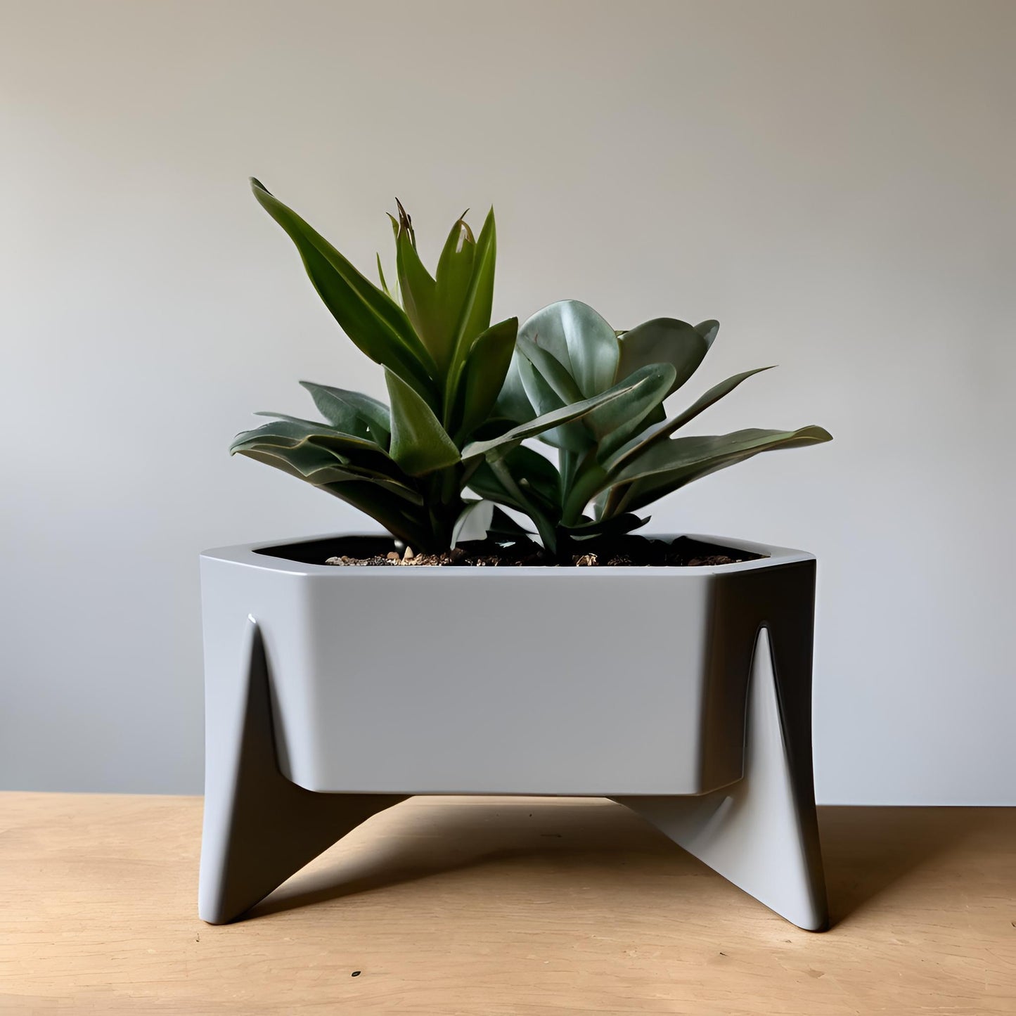 Hexagonal Mid-Century Planter