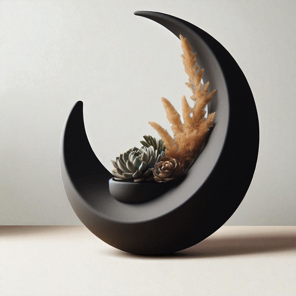 Crescent Moon Decorative Vase
