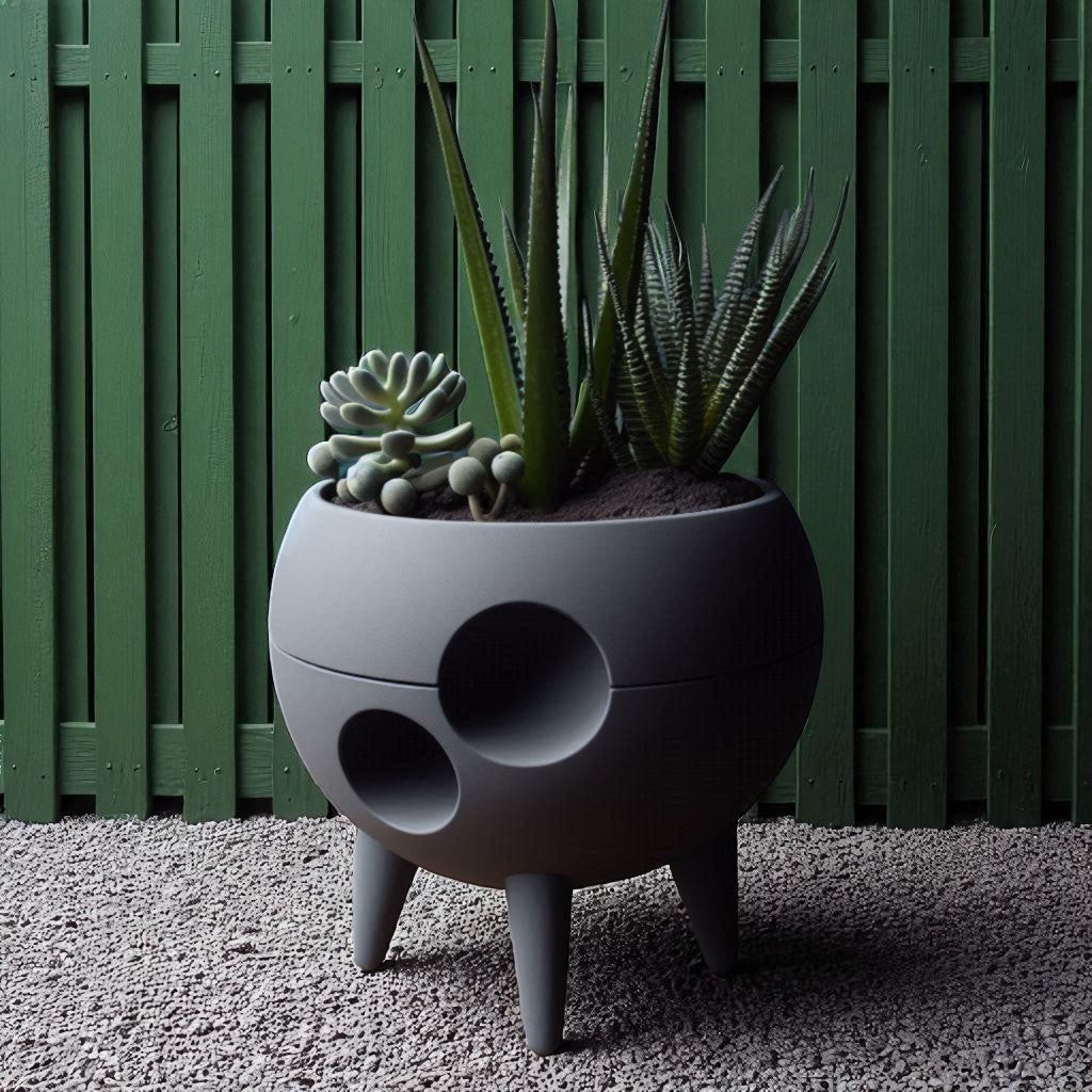 Mid-Century Orb Planter