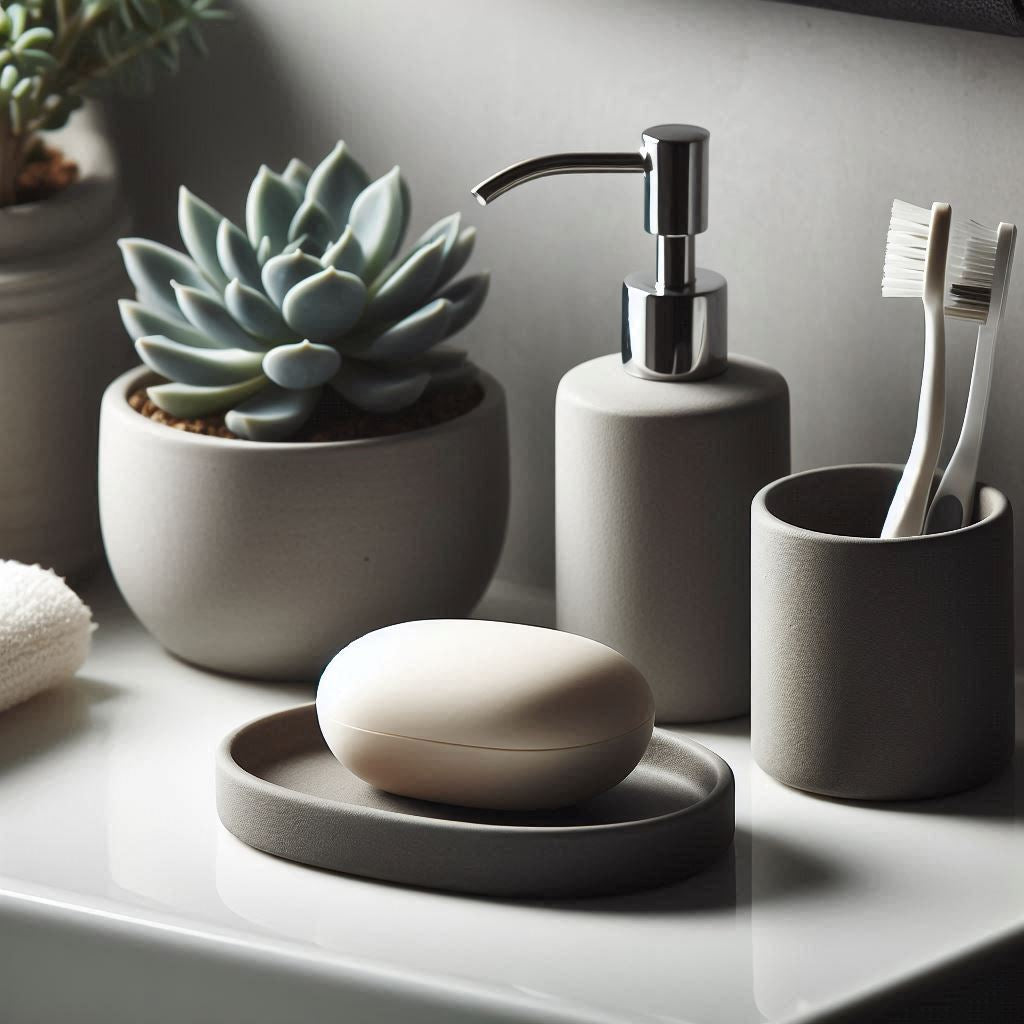 Minimalist Oval Soap Dish & Toothbrush Holder