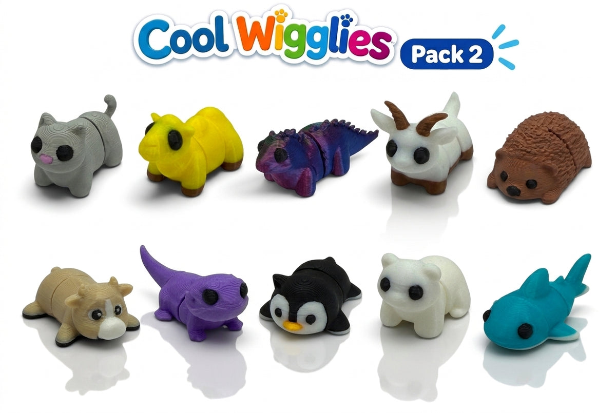 Cool Wigglies – Pack 2 | 10 Wiggly Animal Friends!