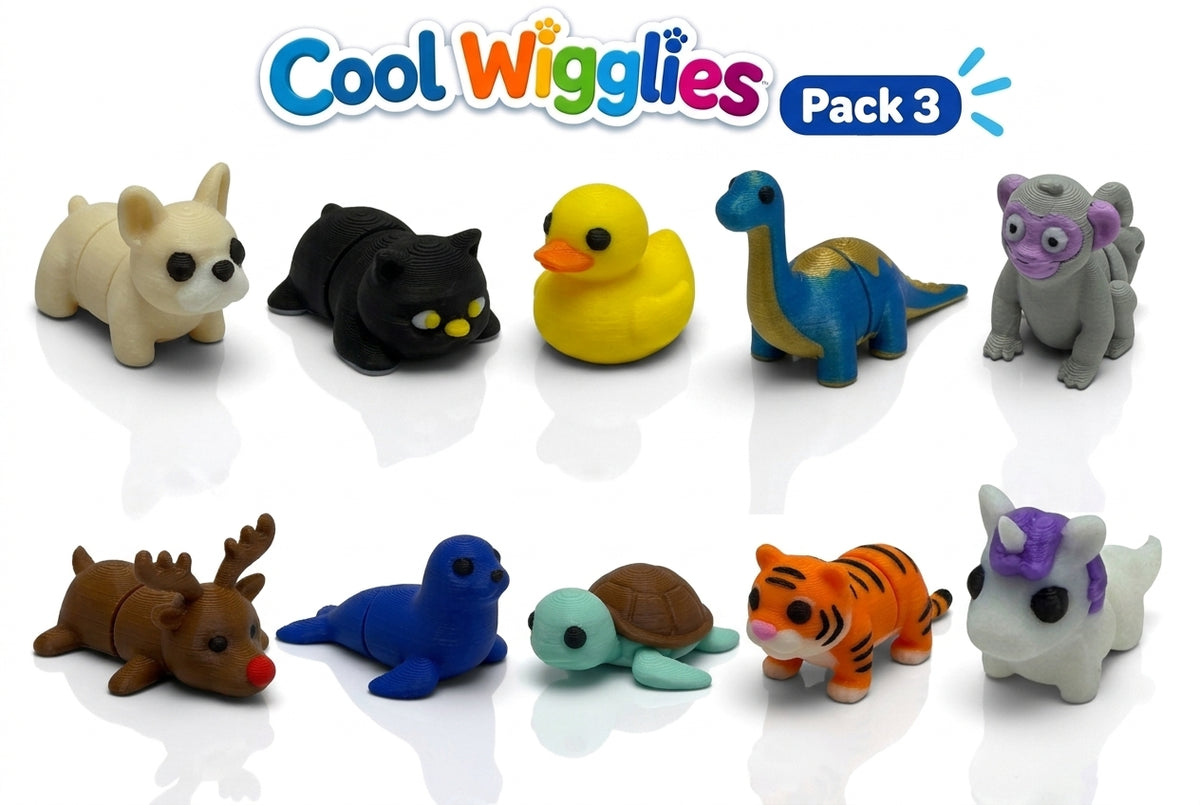 Cool Wigglies – Pack 3 | 10 Wiggly Animal Friends!