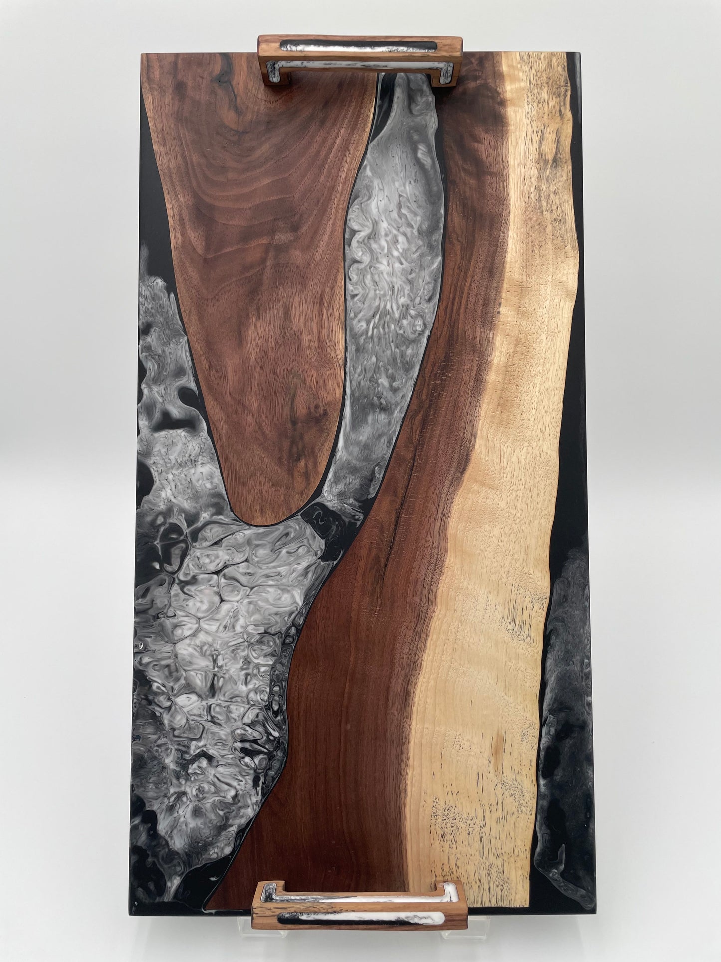 Walnut & Maple Charcuterie Board Handmade with resin inlay