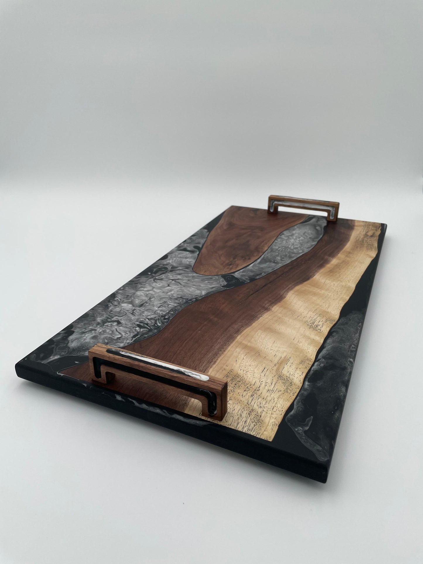 Walnut & Maple Charcuterie Board Handmade with resin inlay