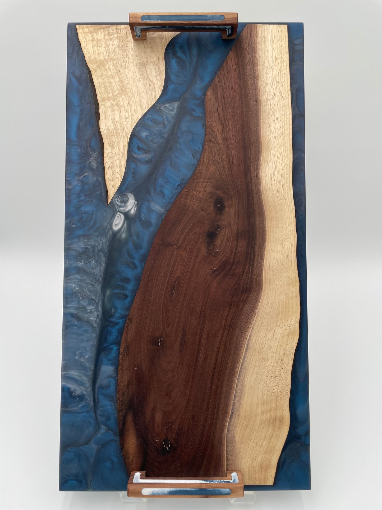 Walnut & Maple Charcuterie Board Handmade with resin inlay