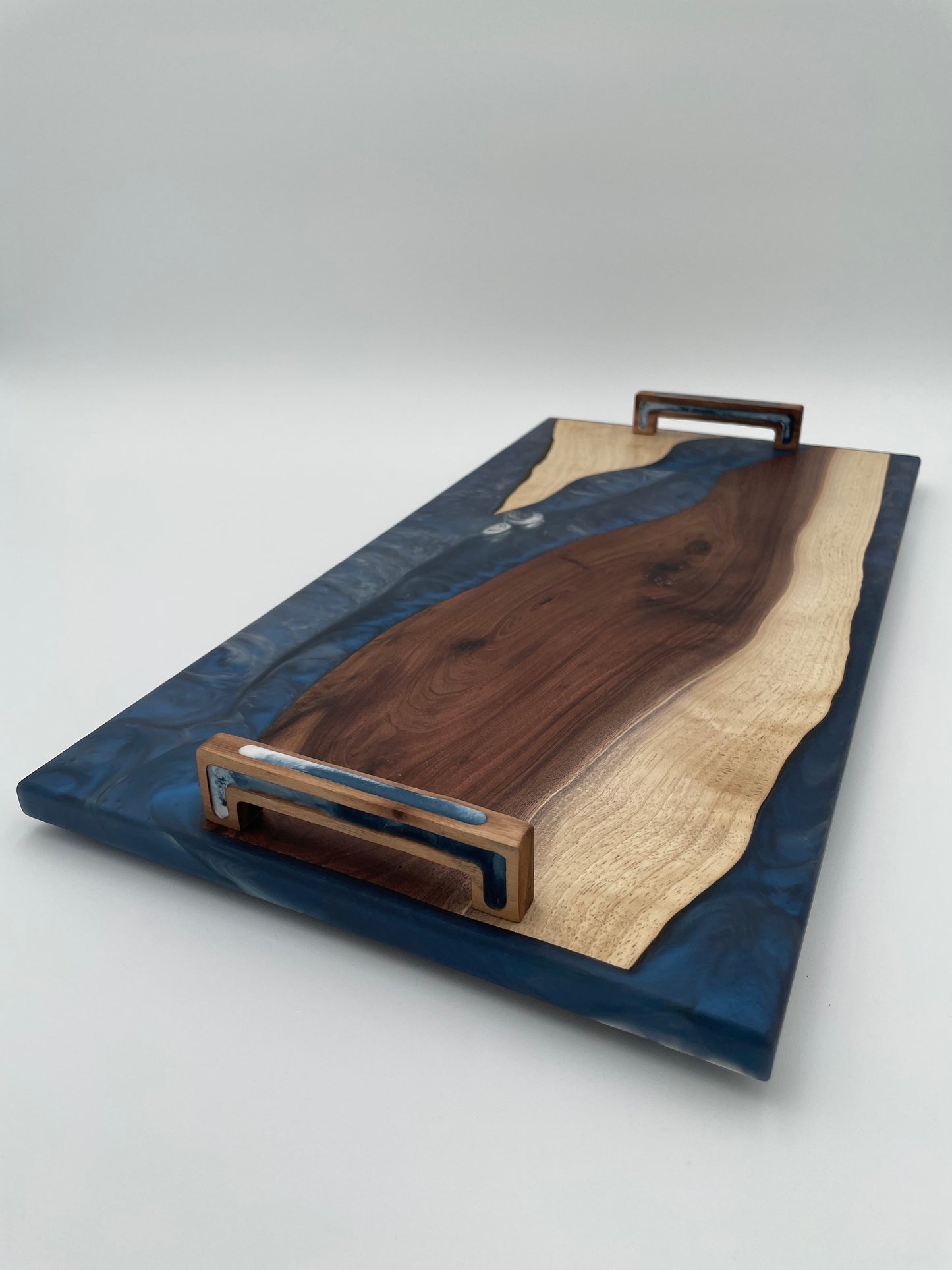 Walnut & Maple Charcuterie Board Handmade with resin inlay