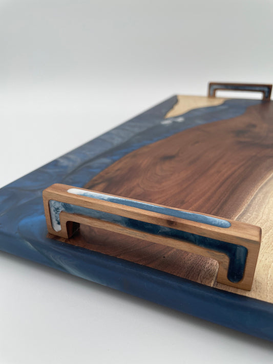 Walnut & Maple Charcuterie Board Handmade with resin inlay