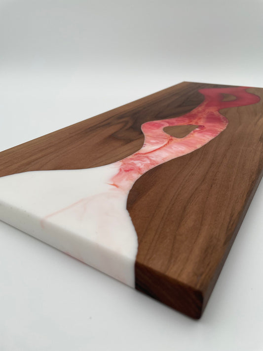 Walnut Charcuterie Board Handmade with resin inlay