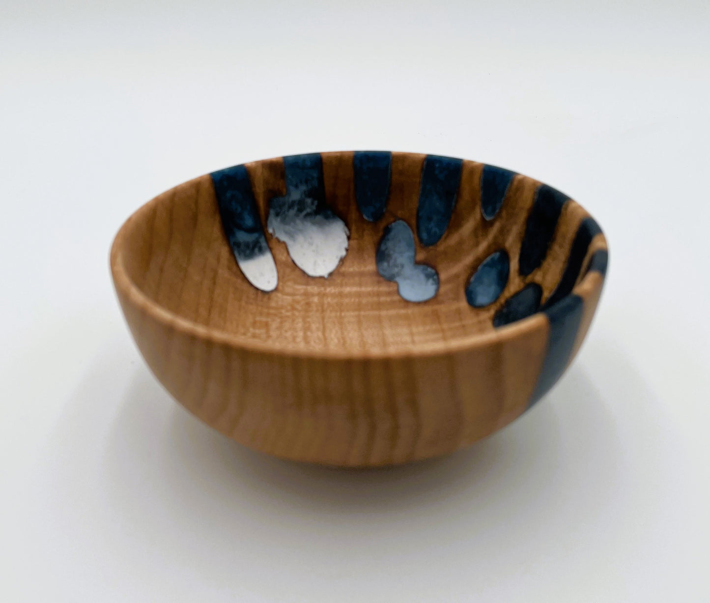 Wooden Maple Bowl Hand Turned with resin infusion