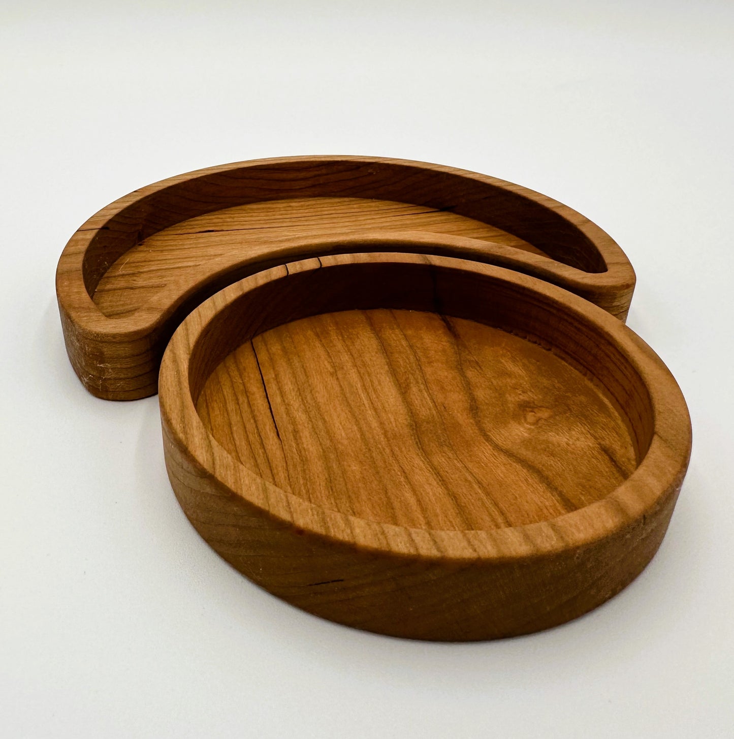 Cherry Wood Sun & Moon Tray