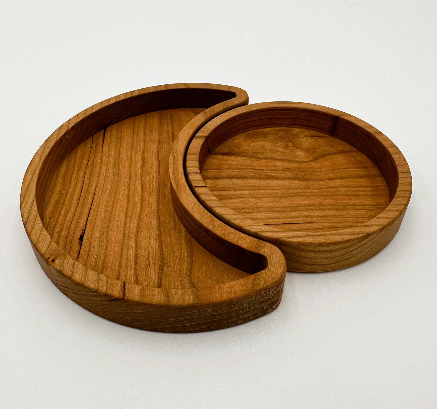 Cherry Wood Sun & Moon Tray