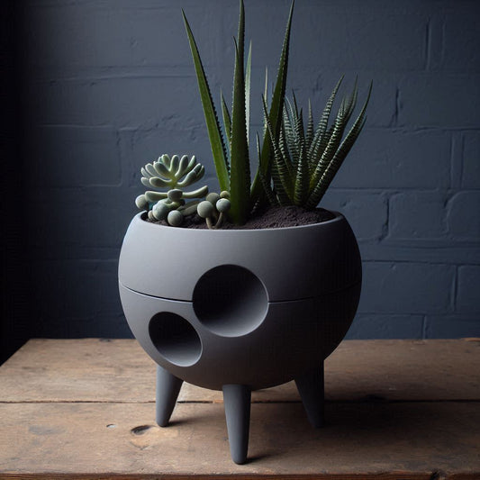 Mid-Century Orb Planter
